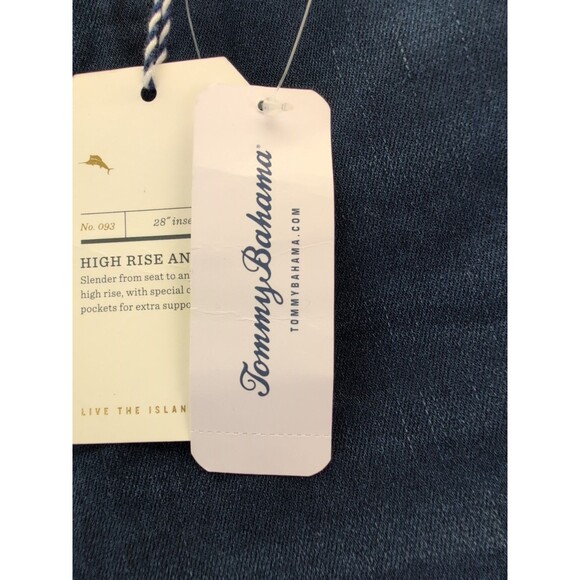 Tommy Bahama High Rise Ankle Tema Indigo Sparkle Denim Seacoast Wash Size 4 NWT - Picture 4 of 16